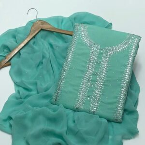Mukesh lawn neck suit